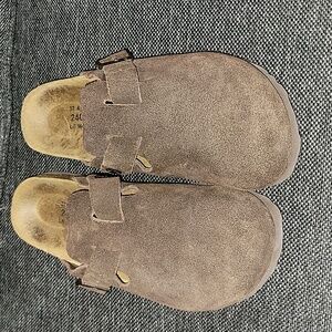 Birkenstock Betula Brown Suede Clogs Size 37